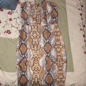 Snakeskin print dress